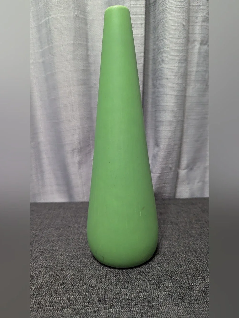 Sleek Matte Green Tapered Vase - Home Accents